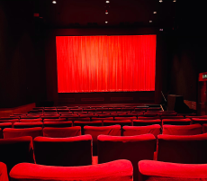 Image of big screen inside theater