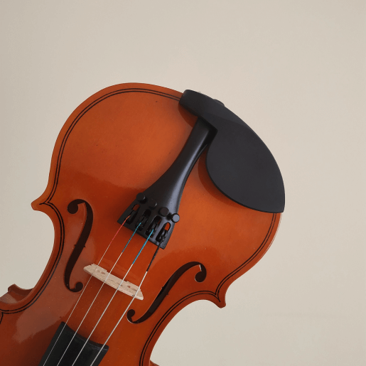 violin on a cream background